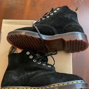 New Dr. Martens suede ankle boots.